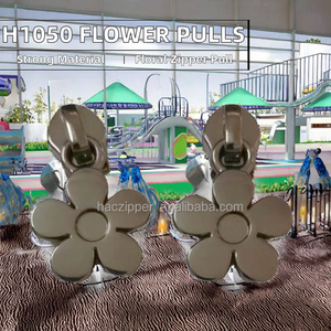 H1050 Zinc Alloy Flower <b>Pulls</b> for #5 Nylon Coil Zipper Durable & Stylish Non-lock Slider - Product Image 2