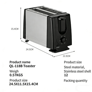 <span class=keywords><strong>Tostadora</strong></span> de Pan de Doble Cara Totalmente Automática con Calefacción <span class=keywords><strong>para</strong></span> Cocinas Domésticas y de Hotel, Carcasa de Acero Inoxidable - Product Image 3