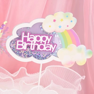 Adorno de Pastel con Lentejuelas Brillantes y Número del 0 al 9 para el Primer Cumpleaños de una Princesita - Product Image 3