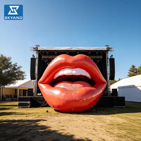 Modèles de lèvres gonflables géants, accessoires de scène pour festivals de musique et concerts