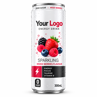 Boisson Énergisante Faible en Sucre au Litchi 330ml Bouteille PET Prête à Boire Saveur Personnalisée pour Distribution en Supermarché