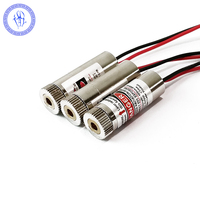 Module de Diode Laser rouge en laiton, lot de 2, Laser rouge 650nm 200mW, croix focale 3.7-4.2V avec pilote et câble