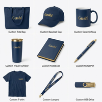 Set de Regalo Corporativo Personalizado Todo en Uno: Cuaderno Azul Medianoche, Camiseta, Taza de Cerámica y Gorra de Béisbol para Empleados