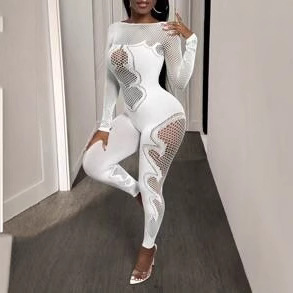 Ropa de Mujer para Otoño 2025 de Manga Larga con Aberturas y Transparencias Enterizo Deportivo - Product Image 3