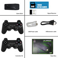 Console de jeu vidéo rétro portable avec sortie TV, lecteur de jeux vidéo USB mini M8 4K avec manettes sans fil