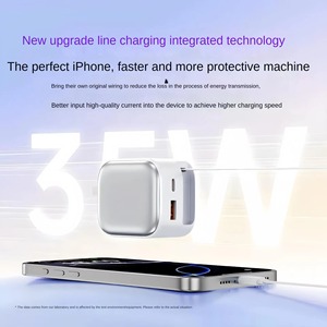 อะแดปเตอร์ GaN 3-in-1 กำลังไฟ 35 วัตต์ พร้อมสายชาร์จ Type-C ในตัว ชาร์จเร็วหลายพอร์ต สำหรับ iPhone และโทรศัพท์มือถือ - Product Image 2