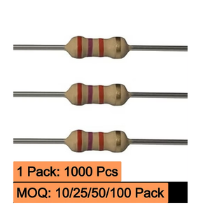 Metal Film <b>Fixed</b> Resistors Tolerance High Precision Axial Resistors for DIY Electronics PCB Mount Stable Performance Low Noise - Product Image 2