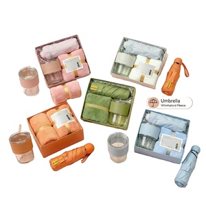 Juego de Regalo 3 en 1: Vaso de Vidrio, Toalla y Paraguas para Mujeres y Hombres, Regalos para Cumpleaños, Bodas, Eventos Corporativos y Festivos - Product Image 3