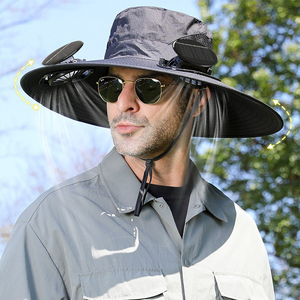Accessoire Sport Outdoor Casquette Baseball Avec Ventilateur USB - Protection UV Et Respirable - Gris Ventilateur Pour Vetement