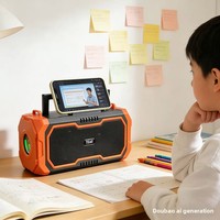 Haut-parleur solaire portable 10W avec lampe torche LED et radio FM, appairage TWS pour le camping en extérieur