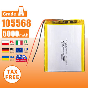 5000mAh 3<strong>.</strong>7v Rechargeable Polymer Lithium Battery Pack Pouch 105568 103450 Models with 500 Cycle Life for PCM - Product Image 2
