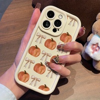 Nouvelle coque de téléphone antichoc en TPU souple avec motif nœud papillon citrouille thème Halloween pour iPhone 15 16 Plus 17 Pro Max – Vente en gros