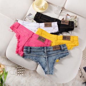 Shorts en jean taille basse <span class=keywords><strong>coupe</strong></span> skinny pour <span class=keywords><strong>femme</strong></span>, en coton/élasthanne, style Hotpants, couleur unie, ultra-courts, style Spice Girls, pour club - Product Image 2