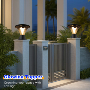 8W moderno a LED ad energia solare <span class=keywords><strong>giardino</strong></span> esterno recinzione pilastro luce IP65 Rating Gate Post & lampada solare - Product Image 1