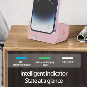 Caricatore portatile 3-In-1 per telefono cellulare senza fili 3 In 1 15W <span class=keywords><strong>ricarica</strong></span> rapida Wireless supporto supporto magnetico Power Bank senza fili - Product Image 4