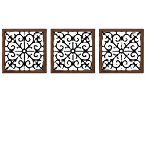 lvfan MZ431 Cross-border three-dimensional wood decorative painting with frame Mural home decoration UV printing self-adhesive w