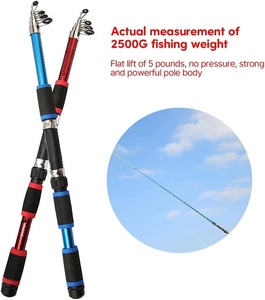 Canne à pêche spinning portable SanSu ultra-courte avec poignée en EVA, ensemble complet pour la pêche en mer et en eau douce (truite, carpe) - Meilleures ventes - Product Image 2