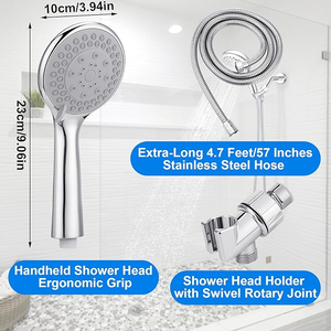 Modern Bathroom Powerful Pressurized Hand Shower Spray Shower Head Massage Bath Faucet Bathroom Shower Head - Product Image 2