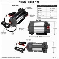 Pompe de transfert de carburant diesel à moteur CC 45L/min 12V 24V, pompe à aubes pour engins de construction, raccord rapide, OEM