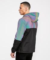Vente en gros Coupe-vent décontracté Prix bon marché Pullover Mens Color Block Veste réfléchissante