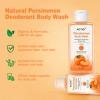 Koreaanse Persimmon Fruit Extract Douchegel, verwijdert zweetgeuren, verzachtende bodywash voor alle huidtypen