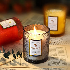 Vela de aromaterapia perfumada, cristal de encaje, cera de soja en relieve, fragancia sin humo de larga combustión, aceite esencial, regalo de cumpleaños de Navidad - Product Image 2