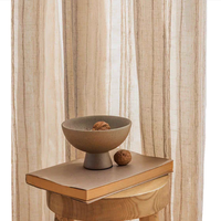 Jacquard Gaze Rideau Sheer Vertical Stripe Fabric Premium Product pour Home Decor