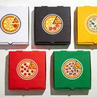Boîte à pizza en carton ondulé personnalisée, boîte à pizza en carton blanc, boîte à pizza en papier kraft brun, boîte à pizza à emporter
