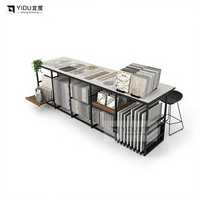 Présentoir modulaire personnalisé pour carreaux, îlot de sol en métal, support d'échantillons, système de rangement pour salle d'exposition, présentoir pour céramique, marbre et pierre
