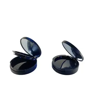 black round bistratal plastic eye lash box two-fold faux mink eyelash packaging custom your own brand logo