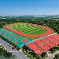 Surface de piste de course en caoutchouc SBR EPDM de qualité professionnelle 400m, matériau de protection souple pour terrains athlétiques extérieurs, fabriqué en Chine