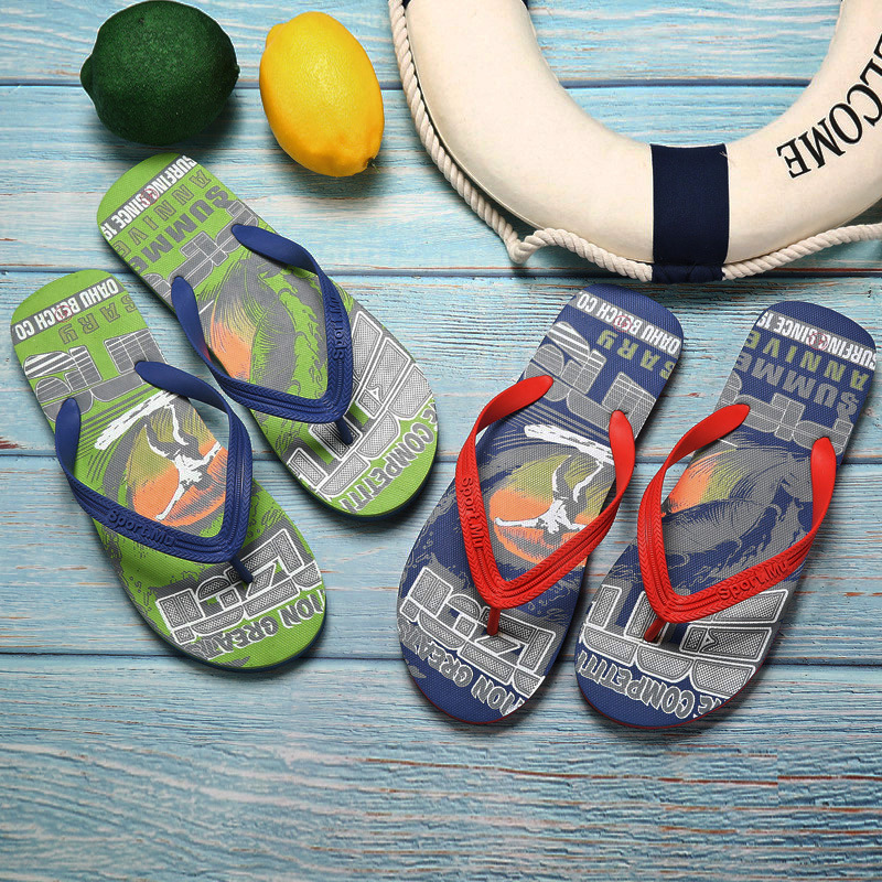 Cheap flip flop pe slides slipper sandals summer beach slippers printed for men flip flops manufacturer