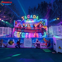 Manège de fête foraine personnalisé, machine de jeu de parc d'attractions, 24 places, Tagada Disco Turntable en fibre de verre et acier