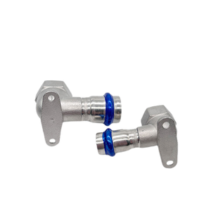 304 acier inoxydable poli presse ajustement raccords de tuyauterie 90 ° <span class=keywords><strong>goutte</strong></span> oreille coudes V profil haute pression bleu Indica - Product Image 4