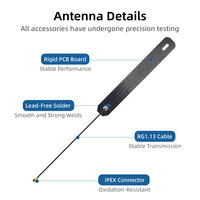 Antenne omnidirectionnelle extérieure 4G PCB LoRa LPWAN 15dBi à polarisation verticale, fréquence personnalisée, gain élevé, connecteur FPC, compatible OEM ODM