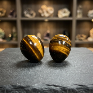 Huevos de ojo de tigre y ágata de piedras preciosas, piedras naturales, artesanía de cristal, Reiki, mineales, Gema de Jade, Feng Shui, Ojo de Tigre, huevos - Product Image 3