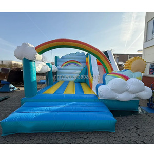 Château Gonflable Commercial Combo Arc-en-ciel avec Toboggan et Structure Gonflable pour Enfants à Vendre - Product Image 1