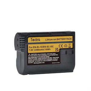 카메라 배터리 교체 Z5, Z6, Z6 II Z7 Z7II D780 D850 D500 D600 BATMAX 7V mAh EL15C 에 적합한 7V 2280mAh EN-EL15 배터리