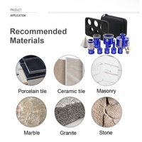 Kit de 10 forets diamantés OEM brasés sous vide 5/8''-11 pour chanfreinage et fraisage, avec adaptateur à queue hexagonale