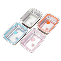 Boîte à bento rectangulaire moderne en acier inoxydable, compatible micro-ondes, écologique, capacité 1-3L, multifonction, pour une conservation optimale des aliments et un repas sain