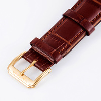 Montre classique à bracelet en cuir à 2 mains ouverture ouverte et boîtier d'exposition dos hommes montre automatique montre mécanique Vintage