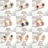 Pendientes de Aro con Zirconia en Forma de Corazón Arcoíris XUPING, Pendientes de Moda Chapados en Oro de 18K, Joyería con Dije de Corazón para Fiestas y Regalos de Amor