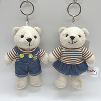 Ensemble de porte-clés en peluche pour couple, ours en peluche doux, porte-clés, accessoire cadeau