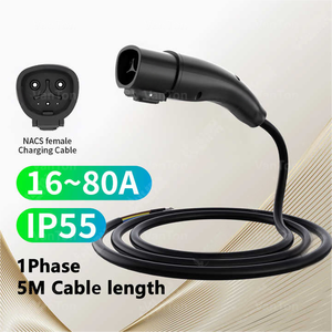 Cable EV de 16A, 32A, 48A, 80A con Conector NACS para Cargador de Nivel 2 o Estación de Carga, Cable de 5m - Product Image 1