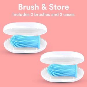 Escova de dentes para animais de estimação, produtos com design ergonômico, fácil limpeza dos dentes, para filhotes, cães e gatos, ideal para cuidados com os dentes - Product Image 2