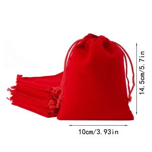 Sacs de Noël en velours personnalisés à succès avec cordons – Sacs cadeaux de Noël de haute qualité pour bijoux, bonbons et fêtes, personnalisables avec estampage - Product Image 2