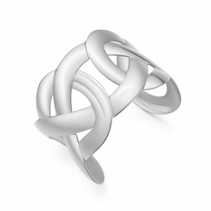 Amy Amy Fashion <b>Cuff</b> <b>Bracelet</b> B1133 <b>Silver</b> Plated Geometric Design For Women Trendy Jewelry Gift - Product Image 3