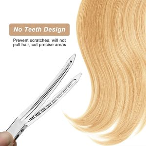 Pinzas de Pelo Metálicas Tipo Pico de Pato para Salón, sin Rastro, con Orificio, 12 Unidades/Bolsa, Venta al por Mayor Personalizada - Product Image 3