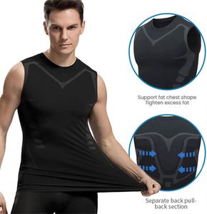 1 pièce Gilet de compression sportif pour homme, séchage rapide, élastique, à épaules larges, sous-vêtement pour le basketball, la gym, le sport, le fitness et le yoga - Product Image 4