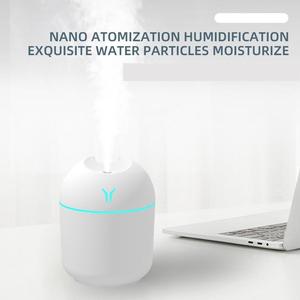Mini humidificateur d'air USB 250ML, diffuseur d'huiles essentielles aromatiques pour la maison et la voiture, générateur de brume ultrasonique avec lampe de nuit LED colorée - Product Image 3